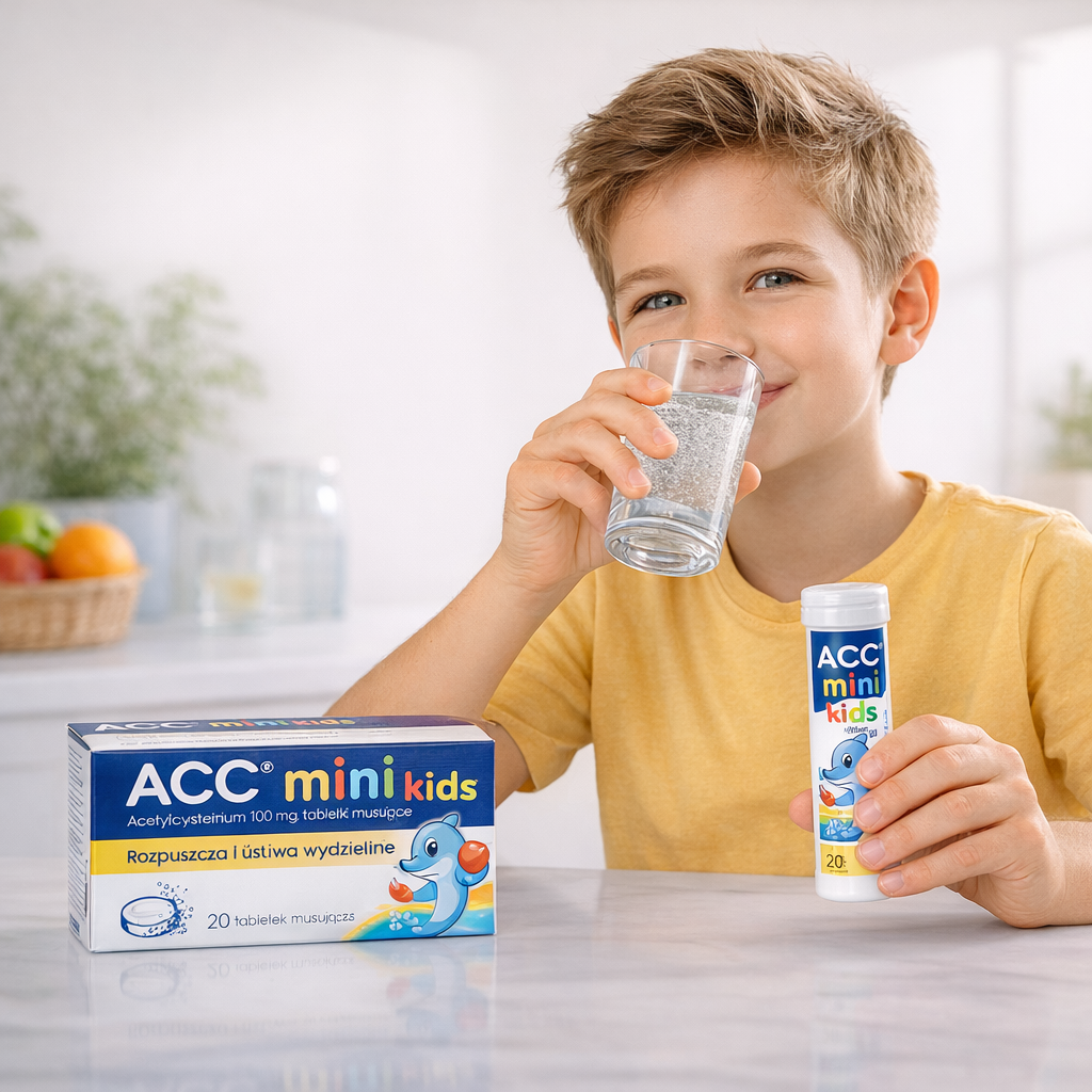 ACC Mini 100 mg Tabletki Musujące dla Dzieci