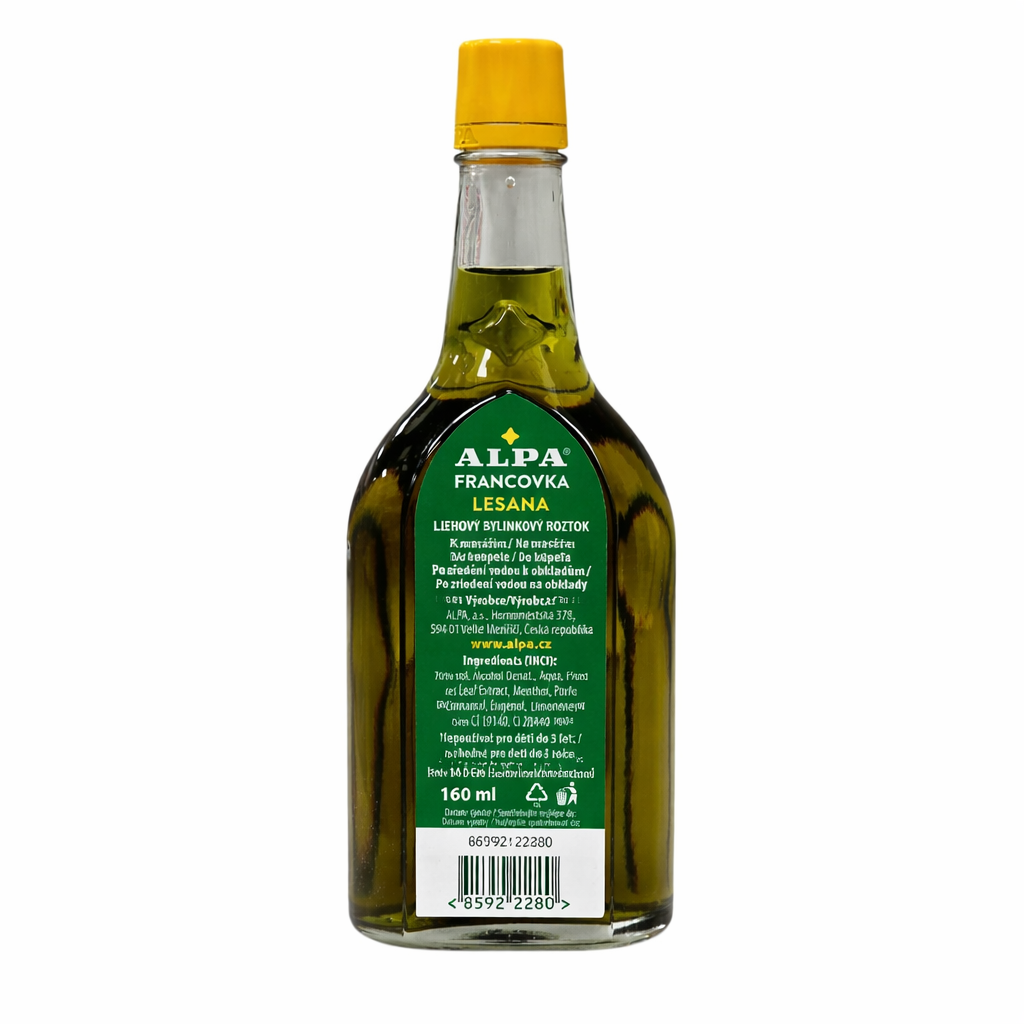 ALPA Francovka Lesana Herbal Alcohol Solution 160ml ingredients