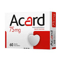 Acard 75 mg Enteric-Coated Aspirin 60 Tablets