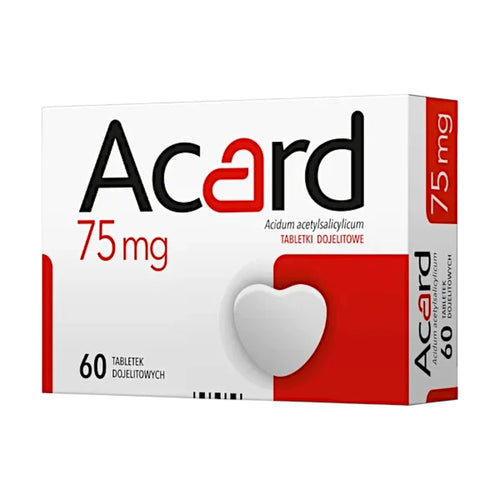 Acard 75 mg Enteric-Coated Aspirin 60 Tablets