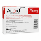 Acard 75mg 60 tablets back of box