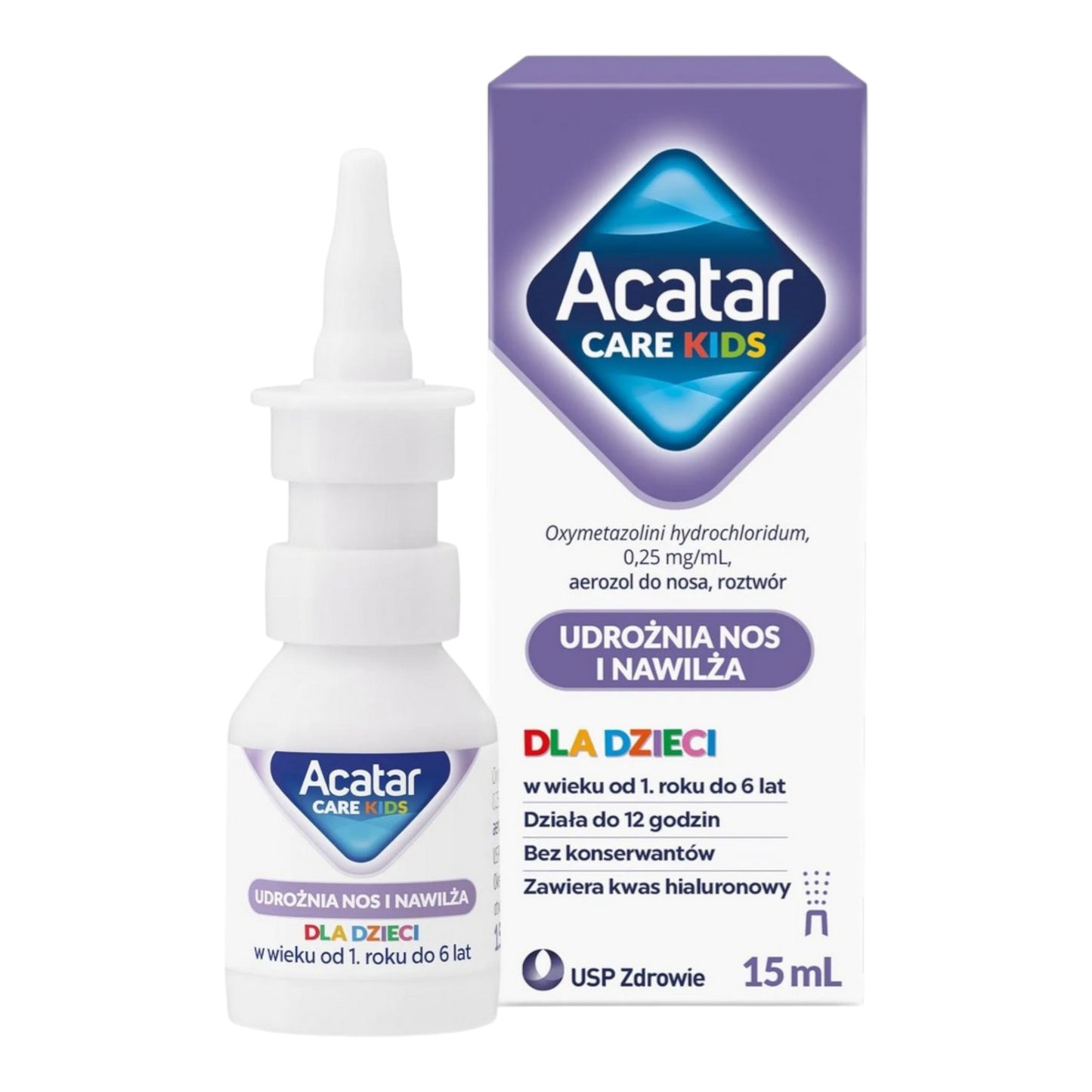 Acatar Care Kids nasal spray 15ml front box
