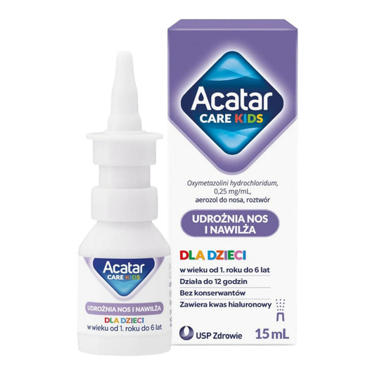 Acatar Care Kids nasal spray 15ml front box