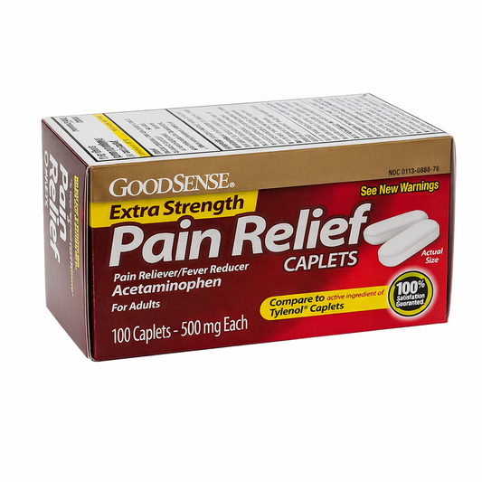Acetaminophen Extra Strength 500mg 100 Tablets