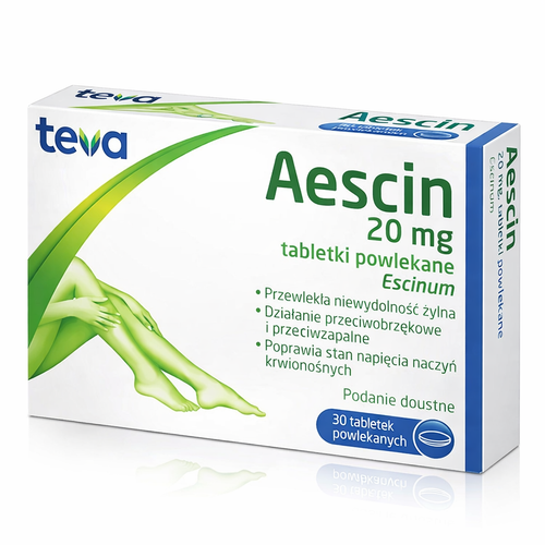 Aescin 20 mg Tablets Vein Support Circulation Teva