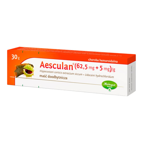 Aesculan Rectal Ointment 30g Hemorrhoid Treatment with Horse Chestnut and Lidocaine