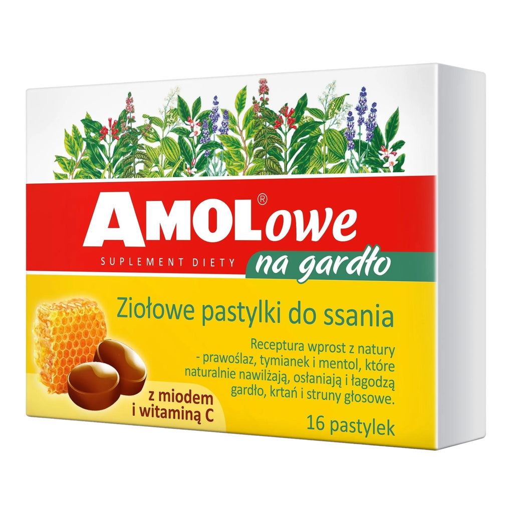 Amolowe Honey Vitamin C Throat Lozenges 16 Pastilles