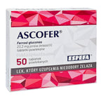 Ascofer Iron Tablets 50 Ferrous Gluconate 23.2 mg Iron