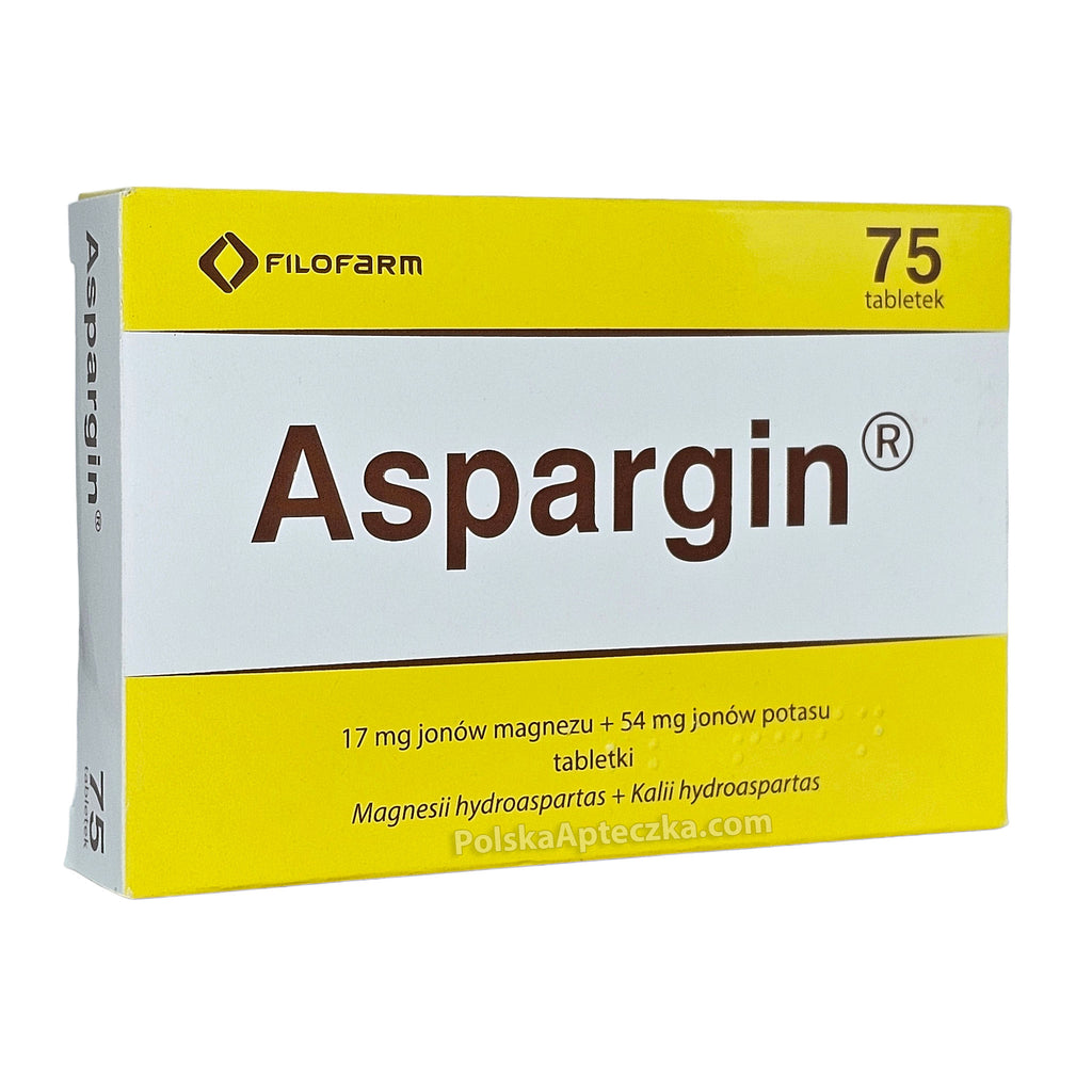 Aspargin 75 tablets magnesium and potassium supplement for heart muscles and energy box angle