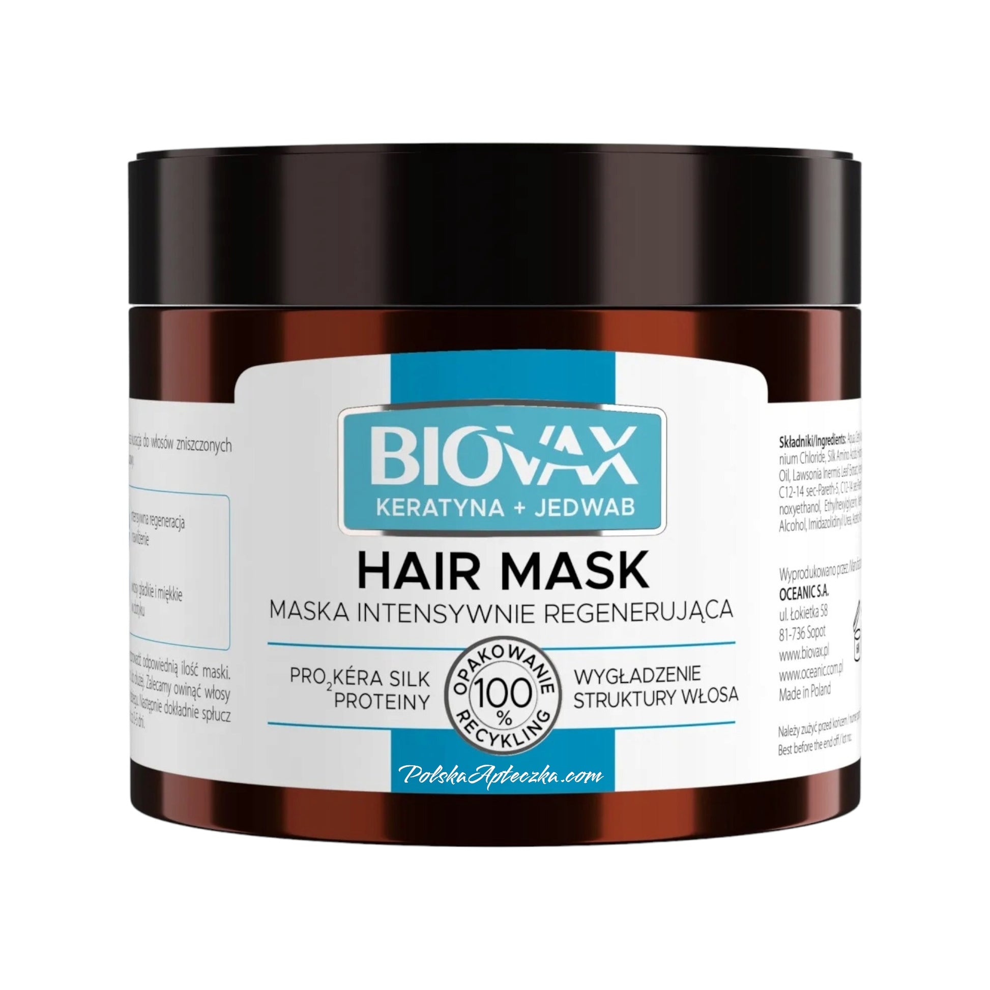 BIOVAX Keratin and Silk Hair Mask Intensive Regeneration for Your Hair 250ml