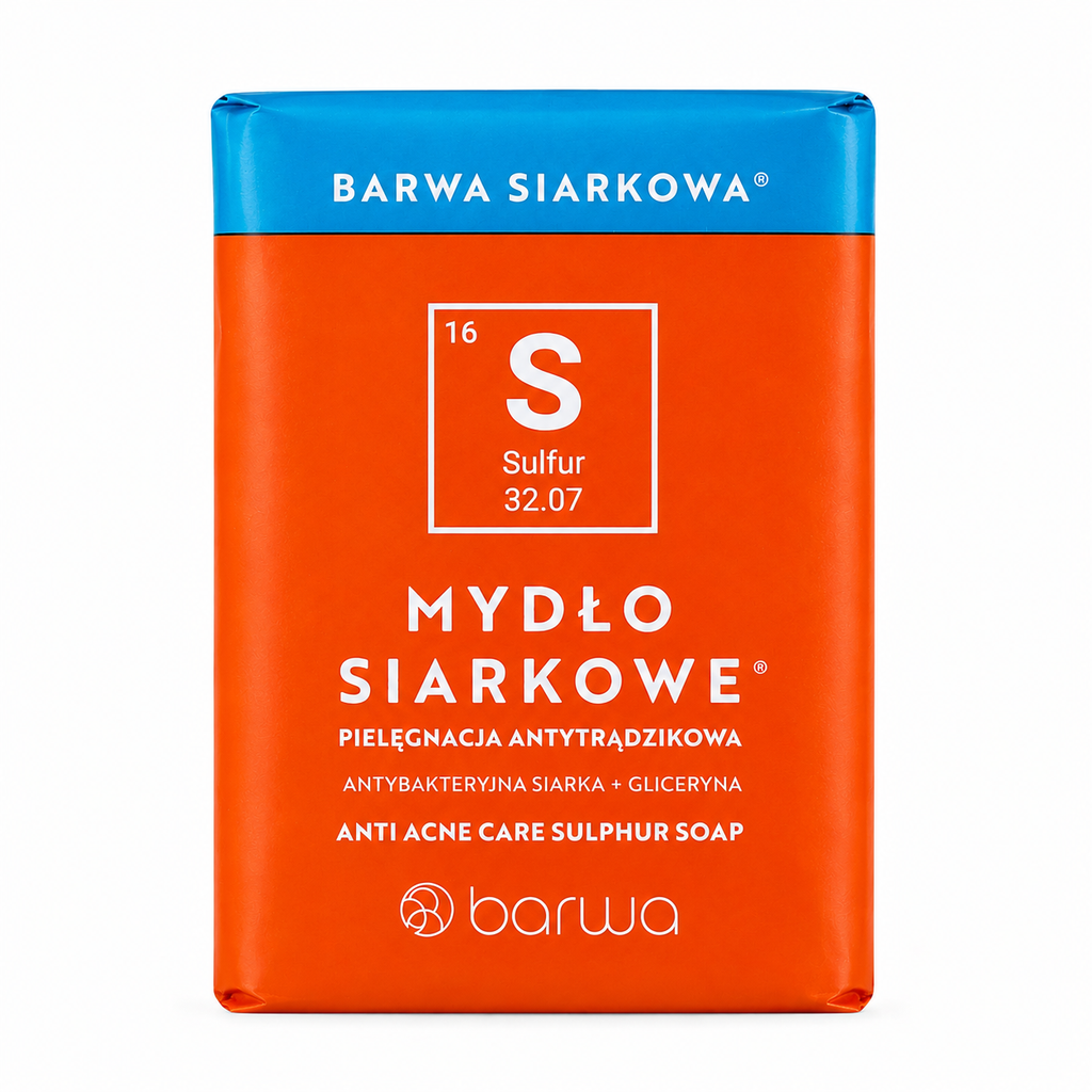 Barwa Siarkowa Sulfur Soap Anti Acne Care Sulphur Soap for Oily & Blemish-Prone Skin 100g