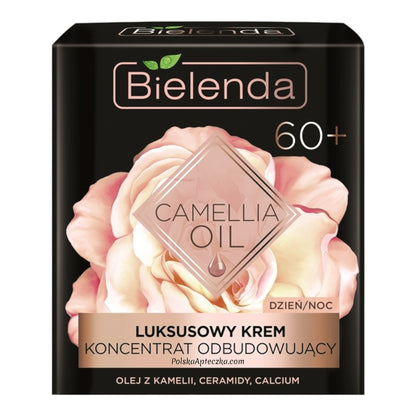 Bielenda, Camellia Oil 60+ Luksusowy krem-koncentrat  do twarzy odbudowujący na dzień i noc 50g