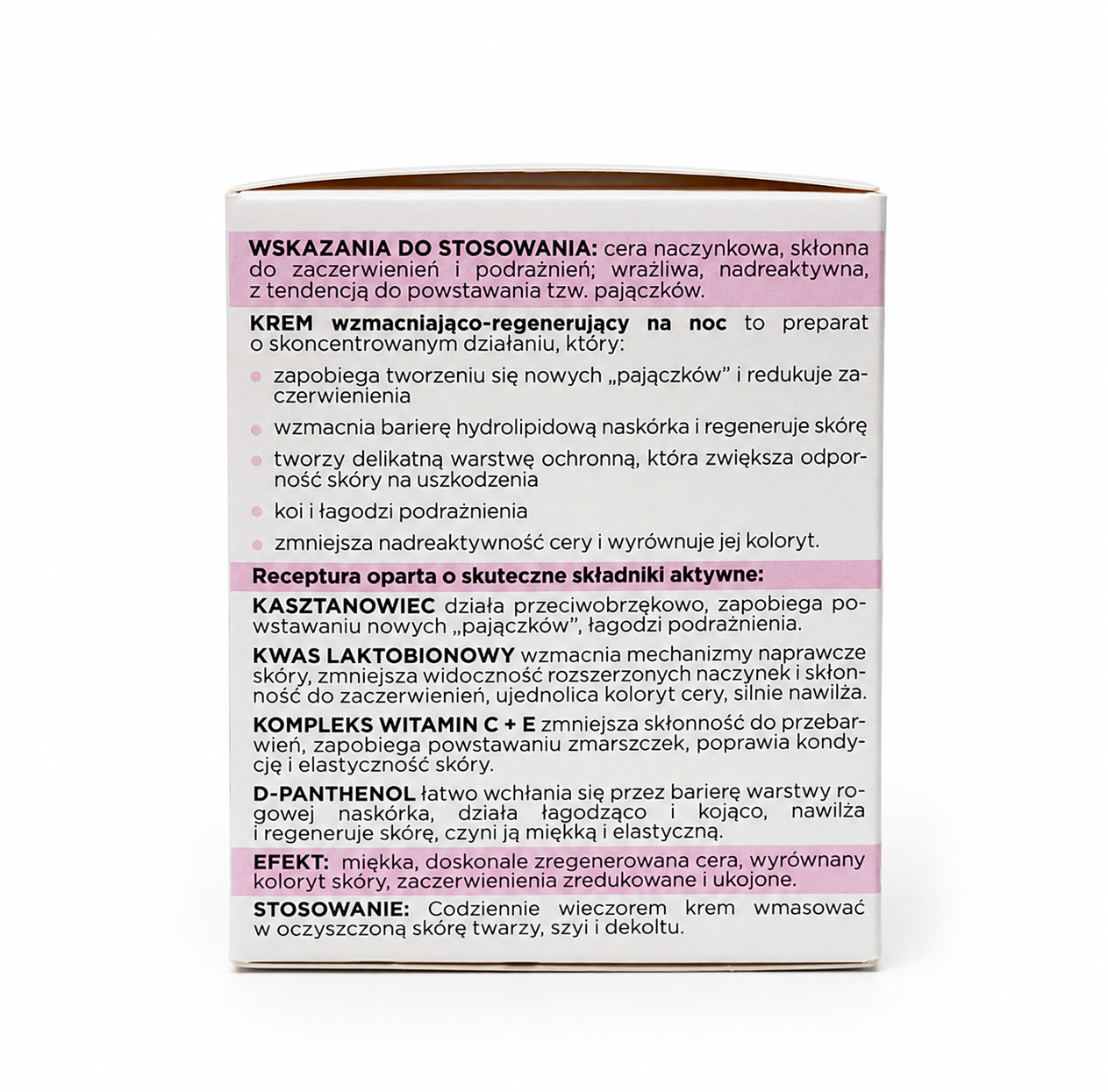 Bielenda Capillary Skin Night Cream Strengthening Regenerating 50 ml Polska Apteczka