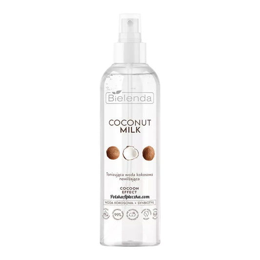 Bielenda, Coconut Milk Silnie Tonizująca woda kokosowa nawilżająca Cocoon Effect 200ml