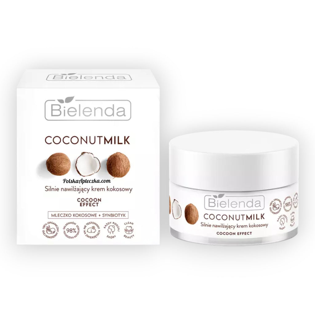 Bielenda, Coconut Milk Silnie nawilżający krem kokosowy Cocoon Effect 50ml
