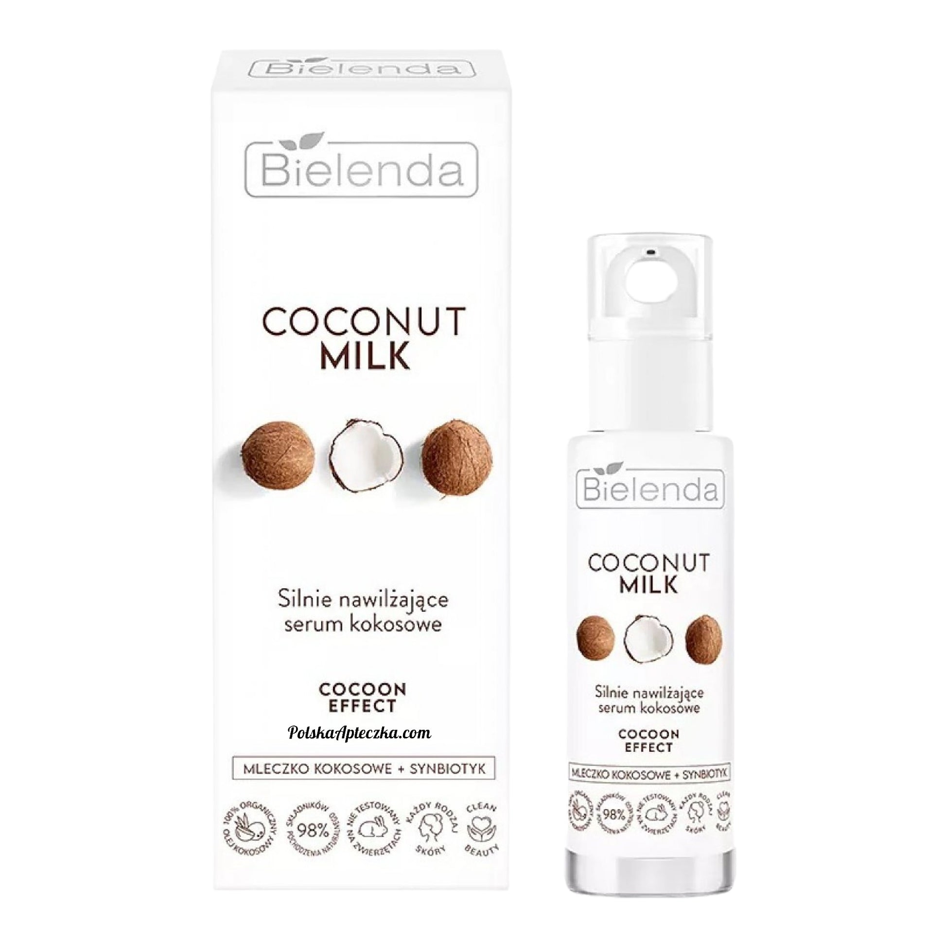 Bielenda, Coconut Milk Silnie nawilżający serum kokosowe Cocoon Effect 30ml