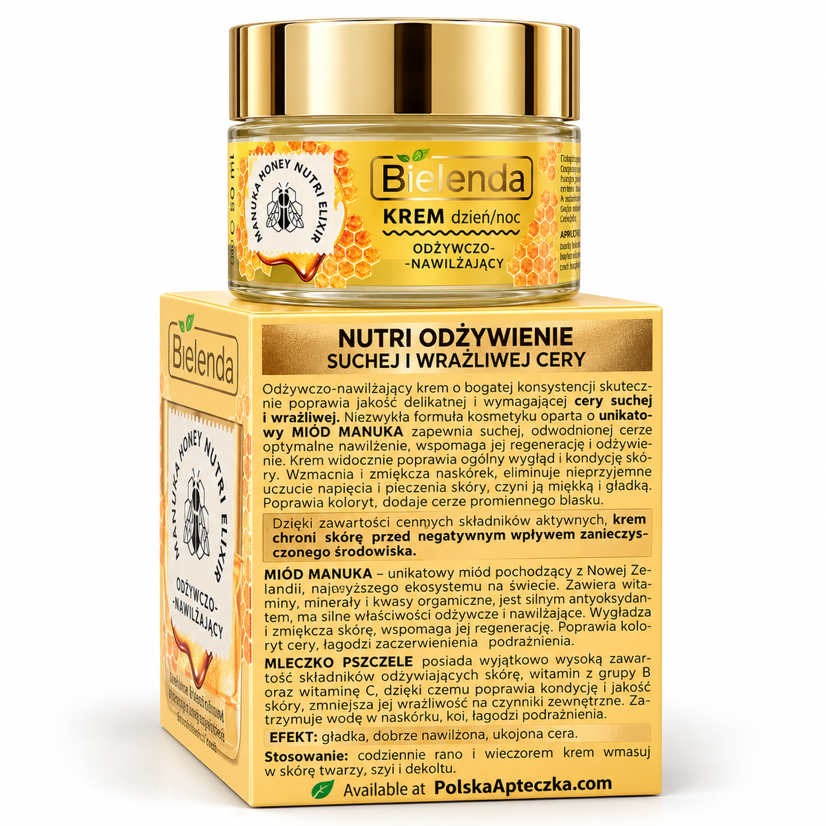 Bielenda Manuka Honey Nutri Elixir Cream for dry and sensitive skin info