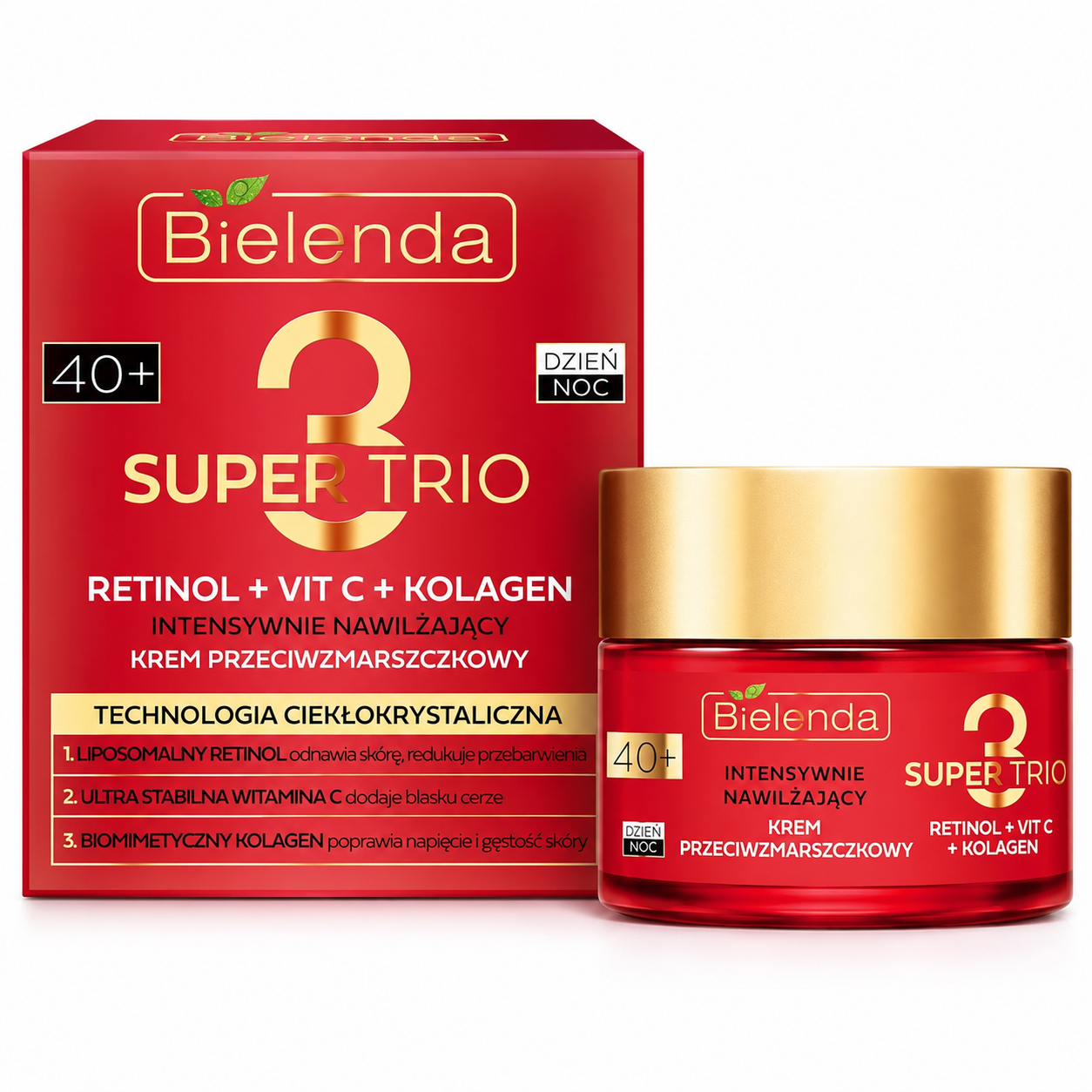 Bielenda Super Trio 40+ Retinol Vitamin C Collagen Cream 50ml