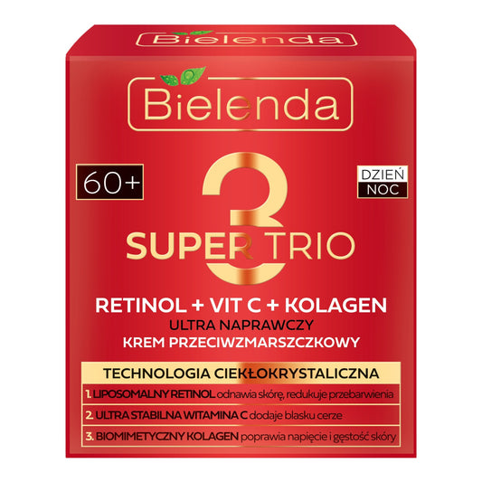 Bielenda Super Trio Retinol + Vitamin C + Collagen 60+ 50ml