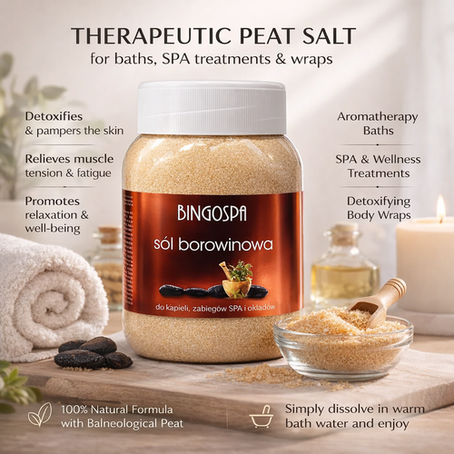 BingoSpa Peat Bath Salt Borowina Spa Detox Relaxation 1350 g instructions