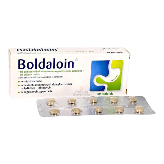 Boldaloin blister pack with tablets
