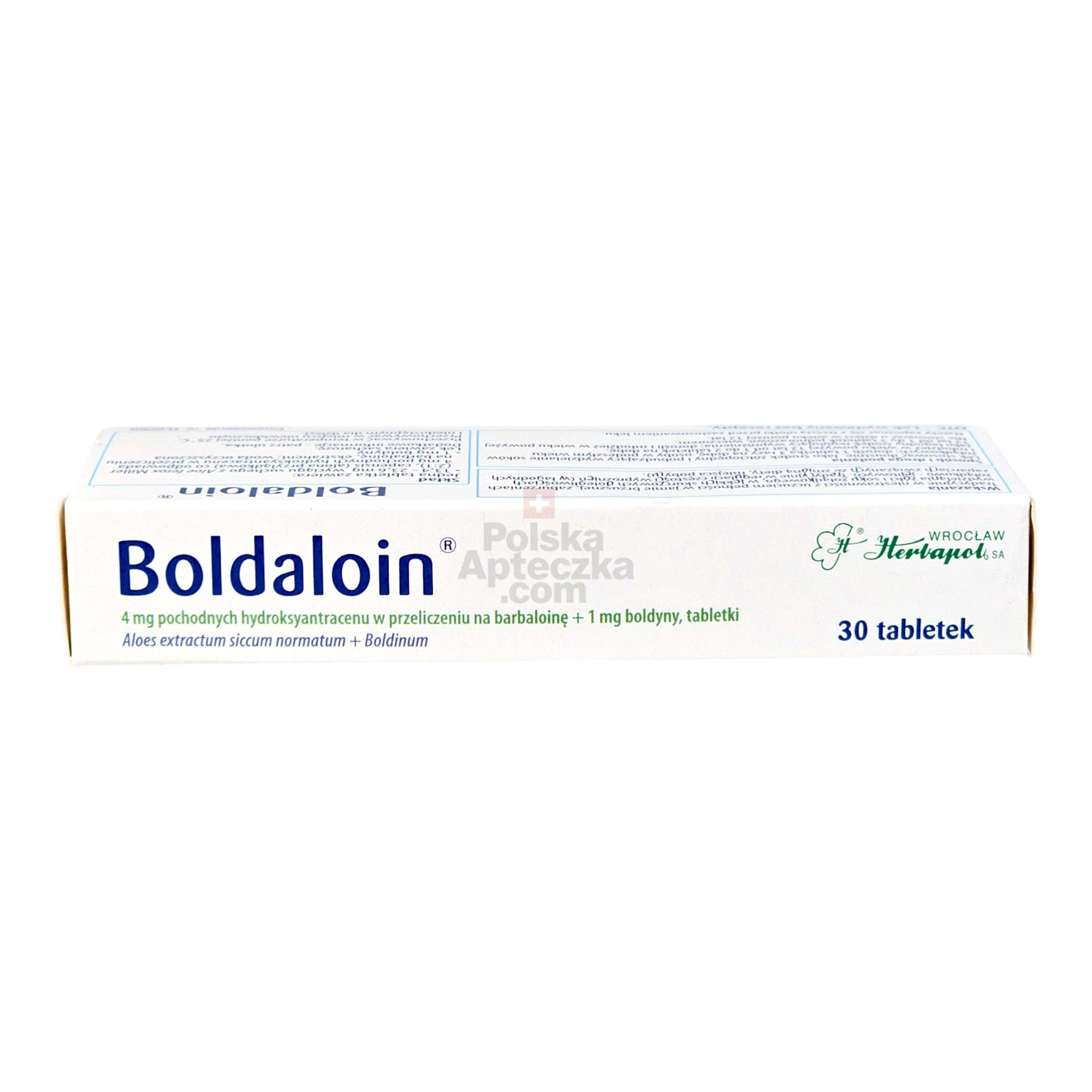 Boldaloin supplement packaging angle view