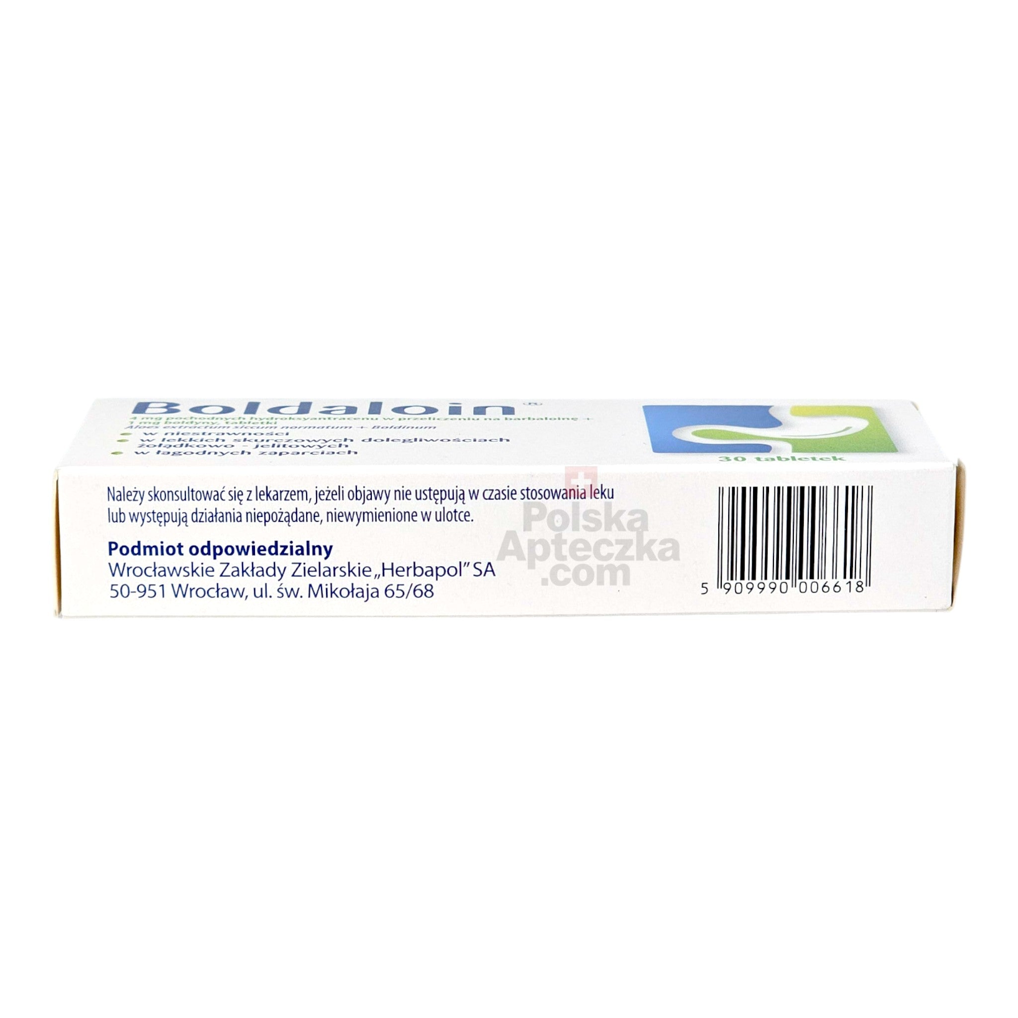 Boldaloin supplement packaging side view