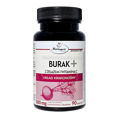 Burak Plus Iron Vitamin C Blood Support 90 Tablets Herbapol