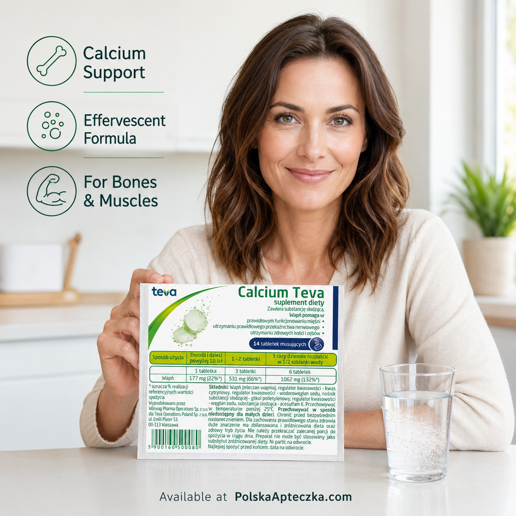Calcium Teva Effervescent Tablets, 14 Tablets lifestyle