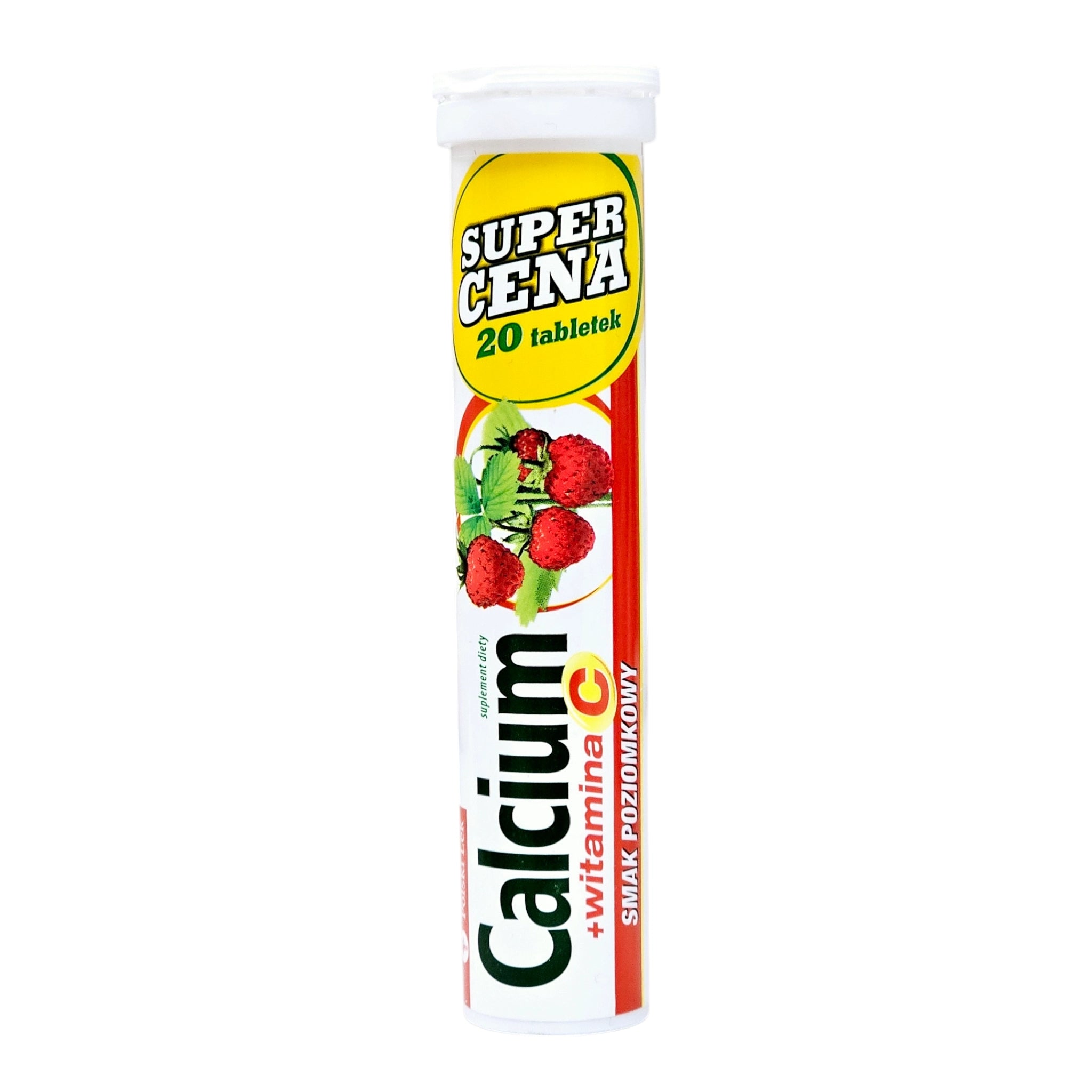 Calcium + Vitamin C Wild Strawberry 20 Effervescent Tablets