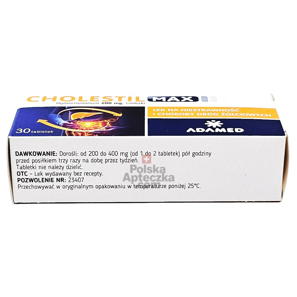 Cholestil Max 200mg Gallbladder Bile Duct Health Support blisterpack instructions