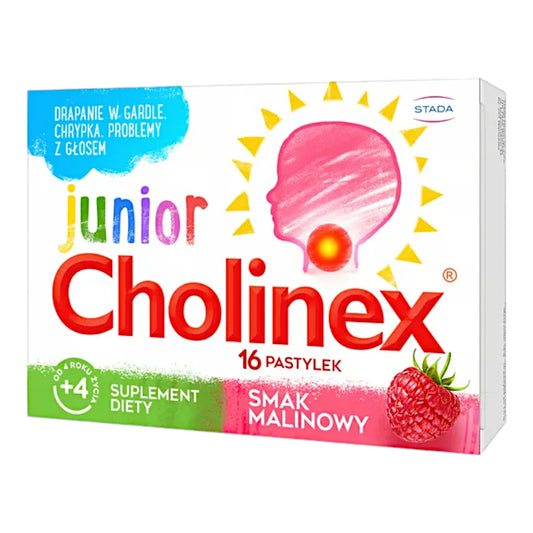 Cholinex Junior Raspberry-Flavored Lozenges for Kids 16 Lozenges