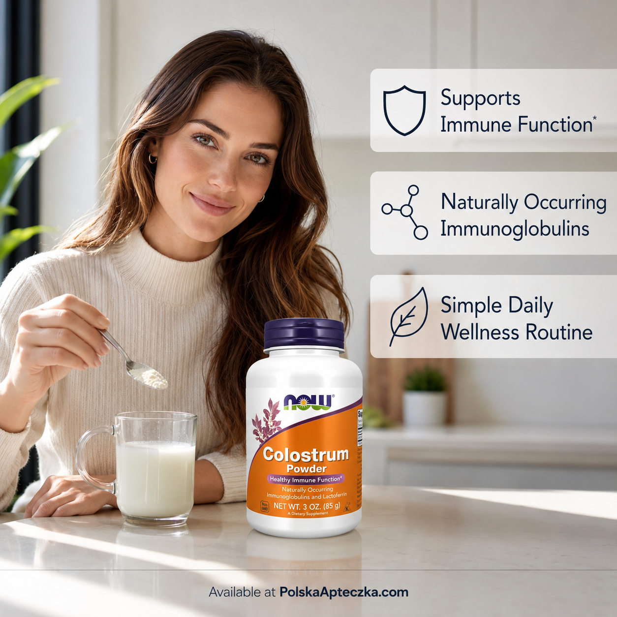Colostrum Powder 3 oz Immune Support Supplement with Immunoglobulins & Lactoferrin Lifestyle