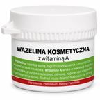 Cosmetic Vaseline with Vitamin A moisturizes and protects dry skin, lips, hands and rough areas. Petrolatum balm with Retinyl Palmitate.