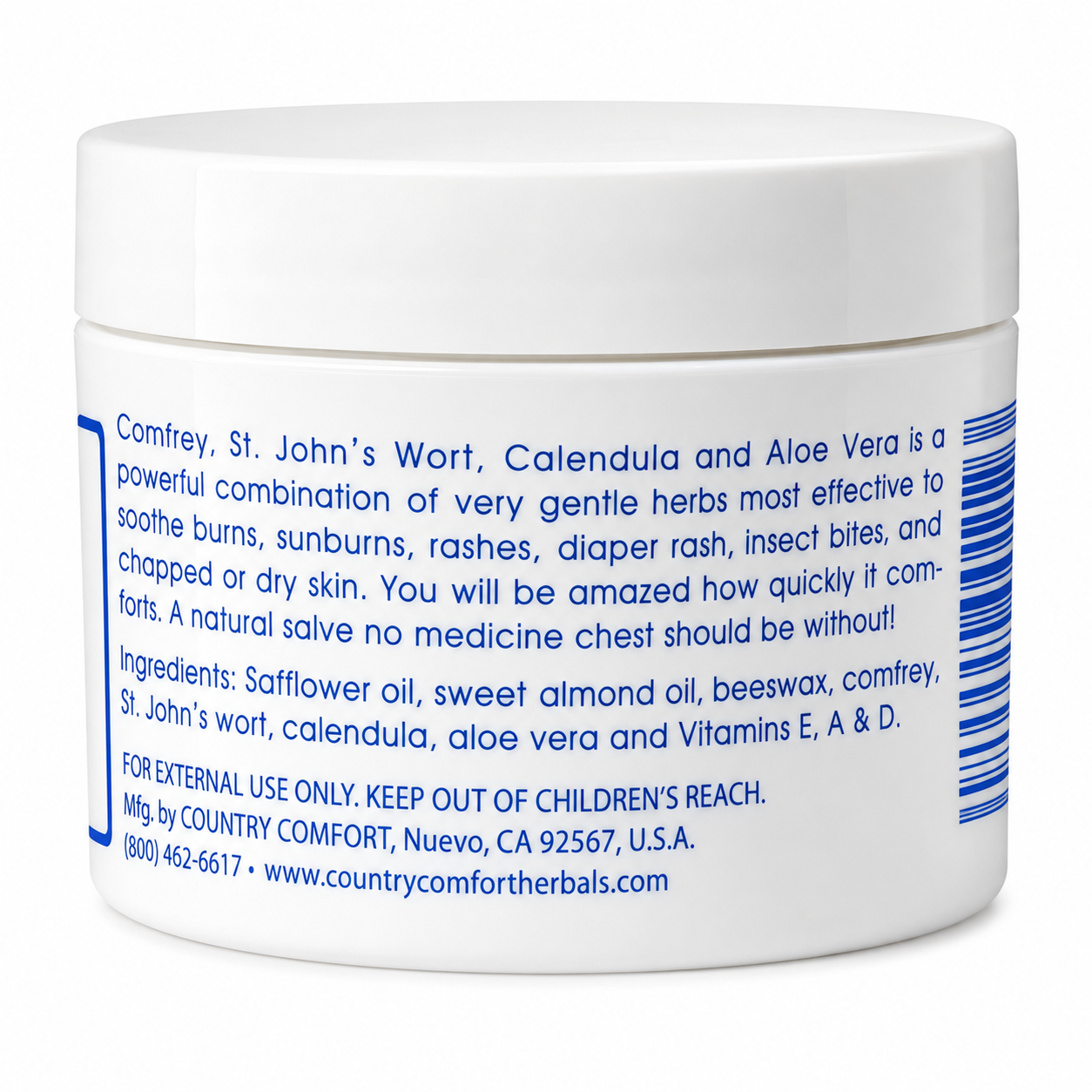 Country Comfort Herbal Savvy Comfrey Aloe Vera Salve 2 oz Ingredients