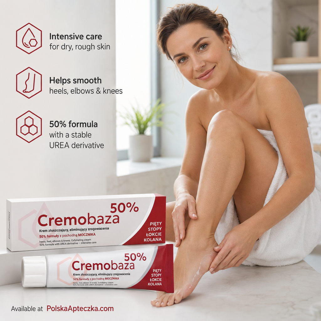 Cremobaza 50% Urea Derivative Exfoliating Cream for Heels Feet Elbows Knees, 30 g Lifestyle