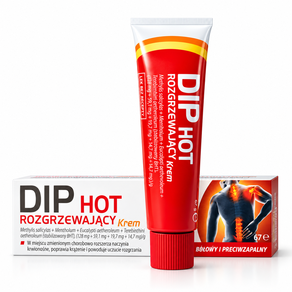 DIP HOT Warming Cream 67g – Methyl Salicylate, Menthol & Eucalyptus