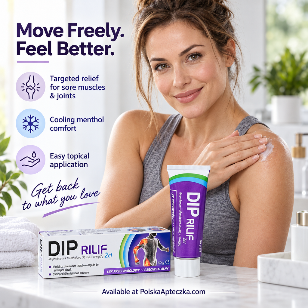 DIP RILIF 50g ibuprofen and menthol topical pain relief gel for muscle joint and back discomfort lifestyle