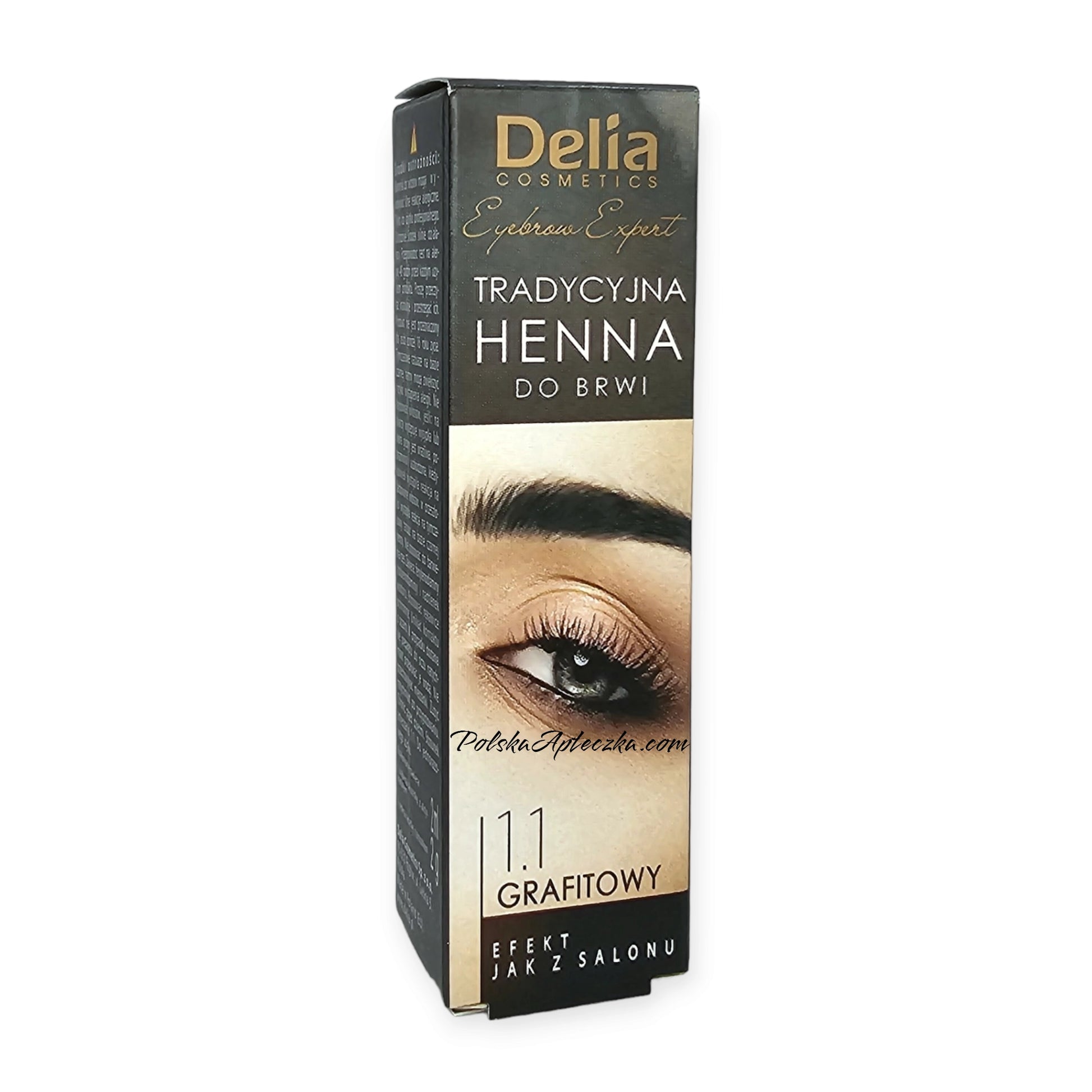Delia Cosmetics Traditional Eyebrow Henna 1.1 Graphite packaging