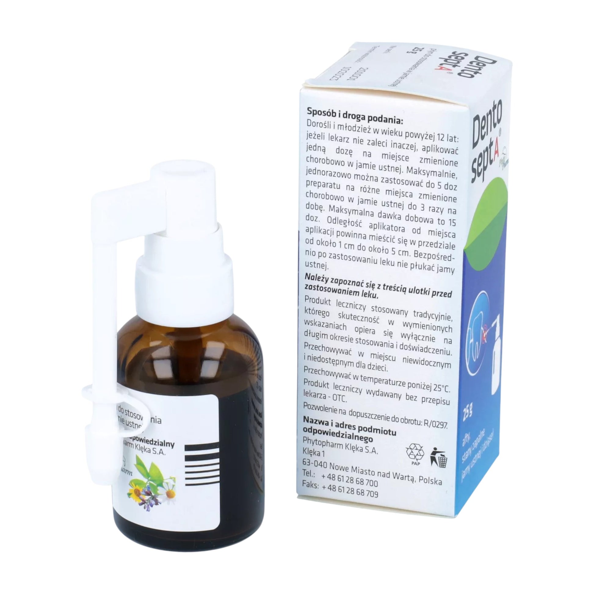 Dentosept A Spray 25g Herbal Oral Spray for Aphthae Gum Inflammation and Mouth Irritation back