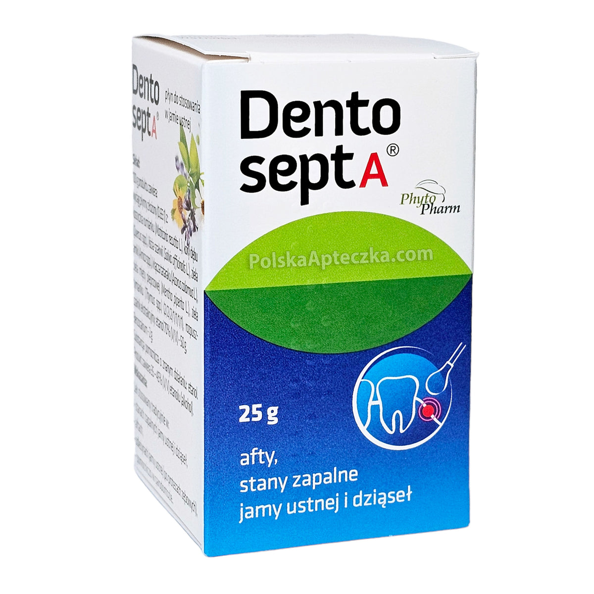 Dentosept A na afty stany zapalne jamy ustnej i dziąseł z benzokainą 25 g