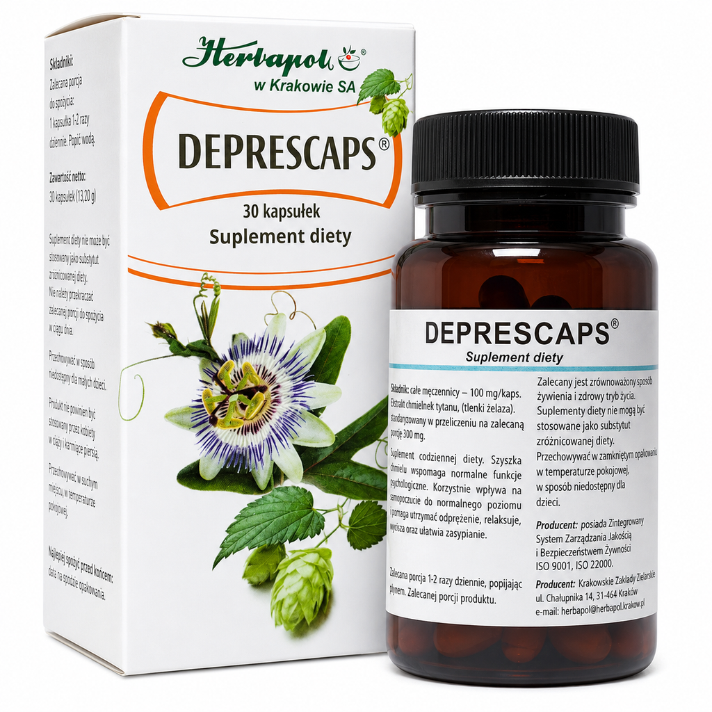 Deprescaps Relaxation and Stress Support 30 Capsules Herbapol 