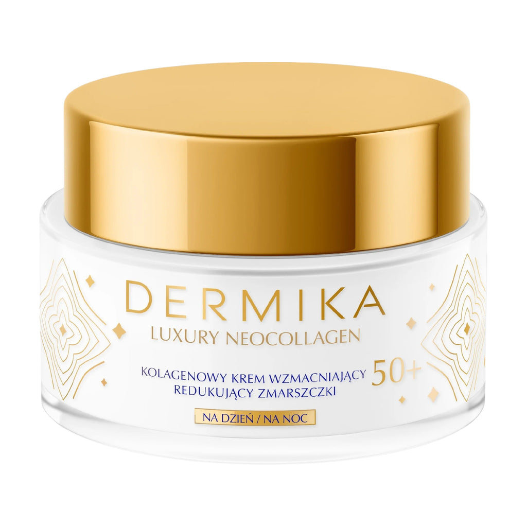 Dermika Luxury Neocollagen 50+ Strengthening Face Cream Day/Night 50 ml benefits jar