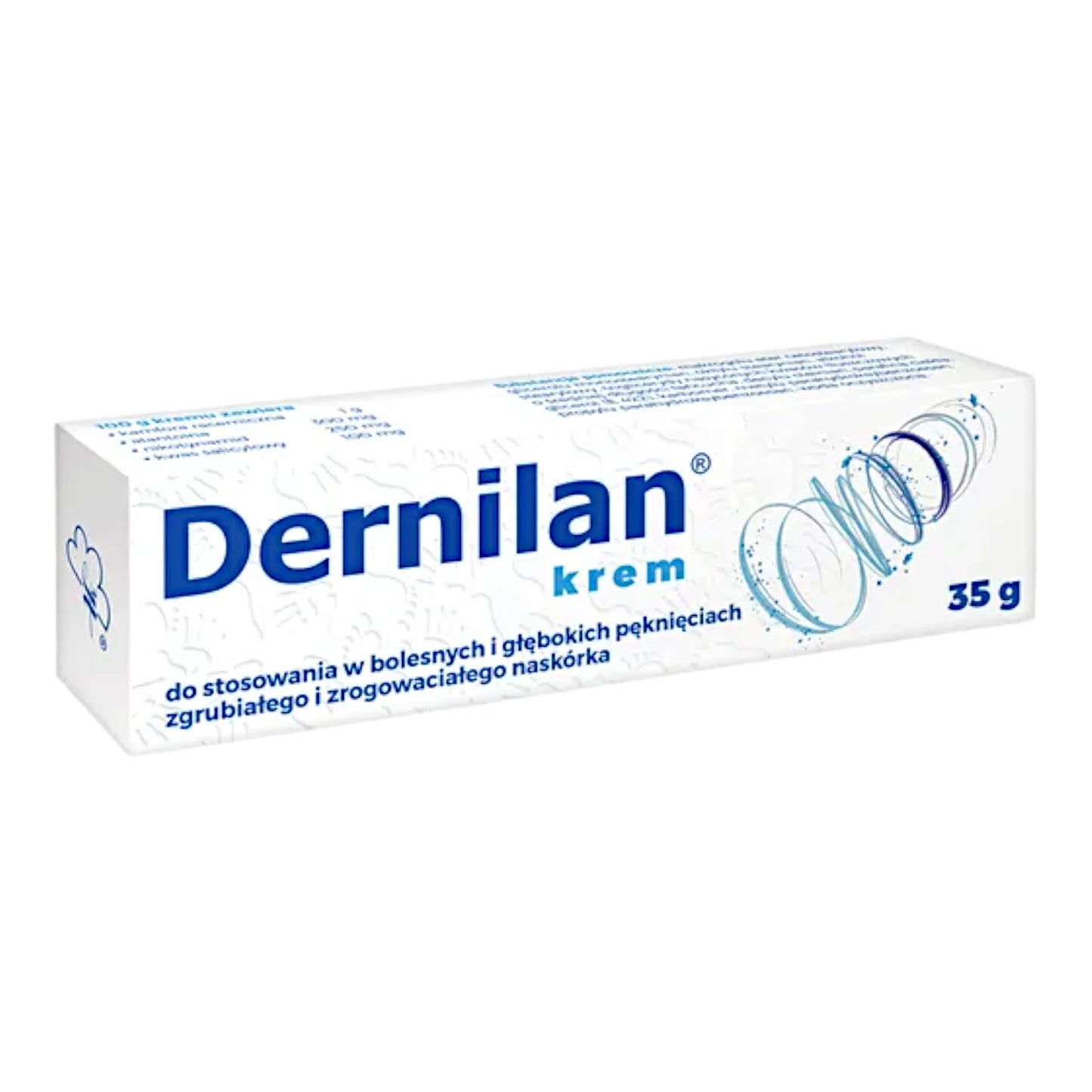 Dernilan Cream 35g for cracked heels and rough skin – front box view