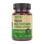 Deva Vegan Multivitamin & Mineral Supplement – 90 tiny tablets bottle front and label