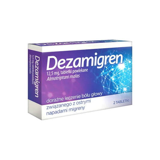 Dezamigren 2 Tablets – supplement that may help with migraines or headaches