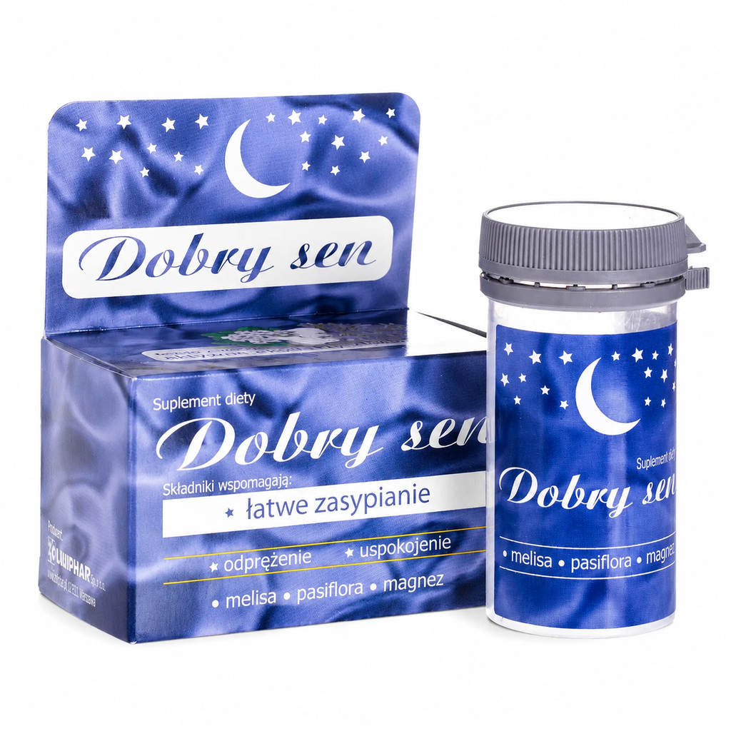 Dobry Sen 30 Tablets Herbal Sleep and Relaxation Supplement with Magnesium 
