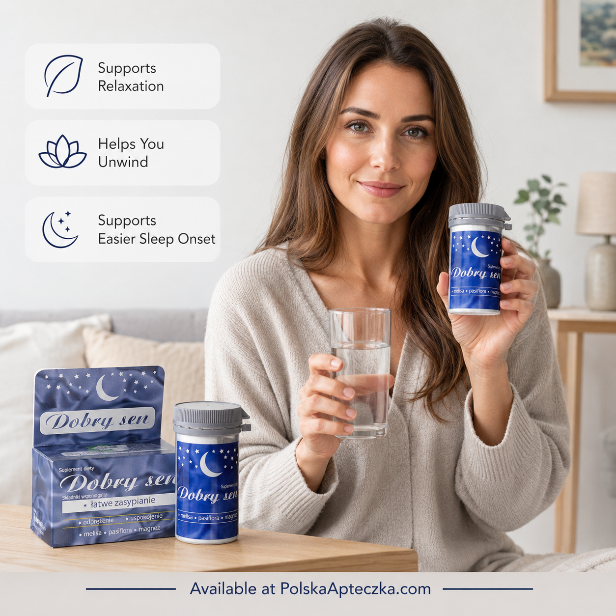 Dobry Sen 30 Tablets Herbal Sleep and Relaxation Supplement with Magnesium  Lifestyle