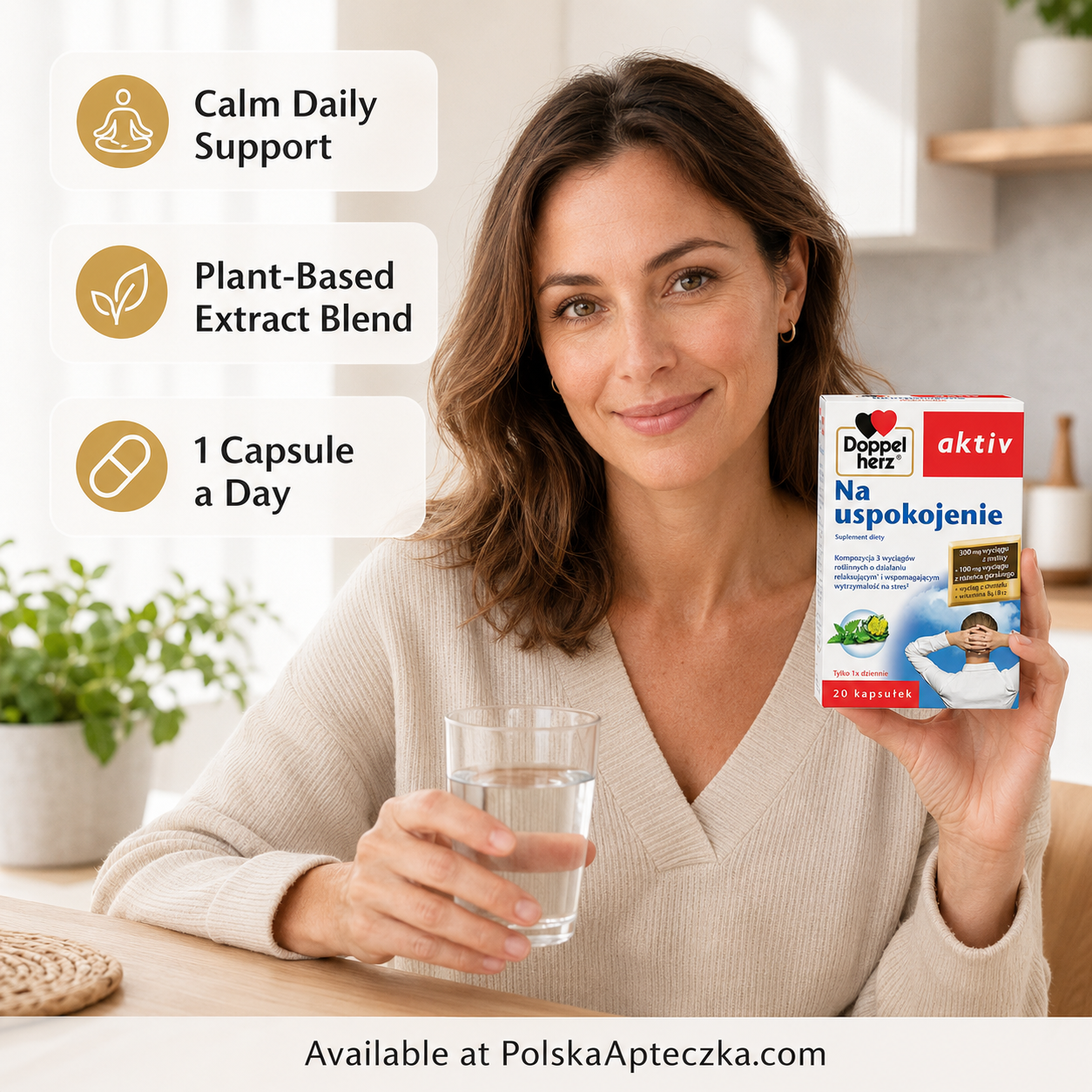 Doppelherz Aktiv Calm Support Stress Relief Capsules 20 Count
