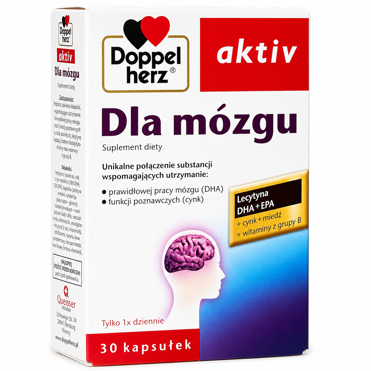Doppelherz Aktiv For the Brain 30 capsules Dla Mozgu